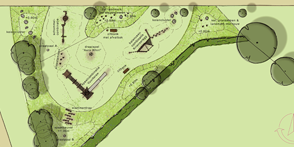 Plan van de avontuurlijke speelzone